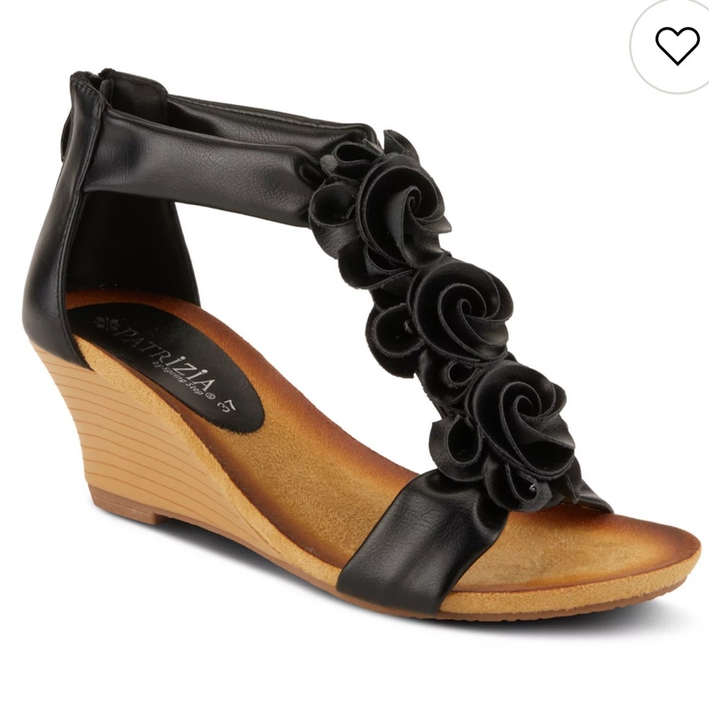 Patrizia by Spring Step Flower Strap Wedge Sandals - Harlequin